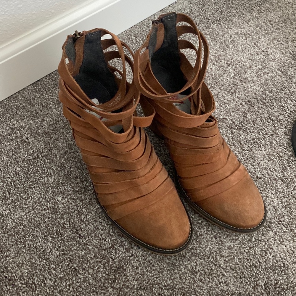 Free People Hybrid Terracotta Ankle Boots